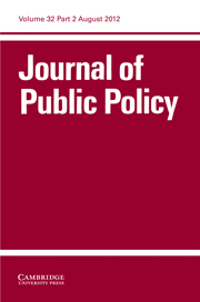 Journal of Public Policy Volume 32 - Issue 2 -
