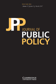 Journal of Public Policy Volume 37 - Issue 1 -