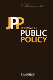 Journal of Public Policy Volume 38 - Issue 3 -