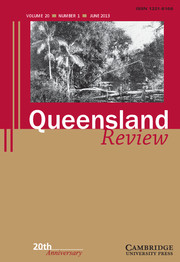 Queensland Review Volume 20 - Issue 1 -