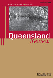 Queensland Review Volume 23 - Issue 1 -