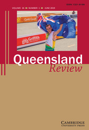 Queensland Review Volume 26 - Issue 1 -