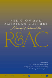 Religion and American Culture Volume 29 - Issue 2 -
