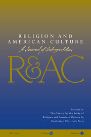 Religion and American Culture Volume 29 - Issue 3 -