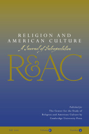 Religion and American Culture Volume 31 - Issue 3 -