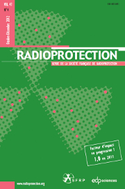 Radioprotection Volume 47 - Issue 4 -