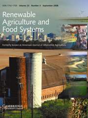 Renewable Agriculture and Food Systems Volume 23 - Issue 3 -