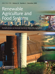 Renewable Agriculture and Food Systems Volume 24 - Issue 4 -