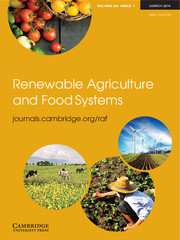 Renewable Agriculture and Food Systems Volume 29 - Issue 1 -