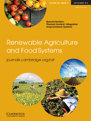 Renewable Agriculture and Food Systems Volume 29 - Issue 3 -