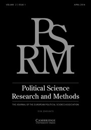 Political Science Research and Methods Volume 2 - Issue 1 -