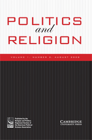 Politics and Religion Volume 1 - Issue 2 -
