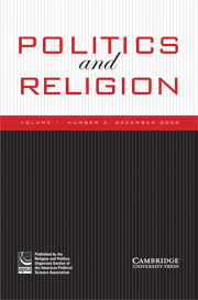 Politics and Religion Volume 1 - Issue 3 -