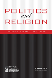 Politics and Religion Volume 2 - Issue 1 -