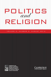 Politics and Religion Volume 5 - Issue 2 -