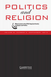 Politics and Religion Volume 8 - Issue 3 -