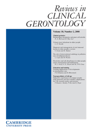 Reviews in Clinical Gerontology Volume 18 - Issue 2 -