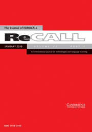 ReCALL Volume 22 - Issue 1 -