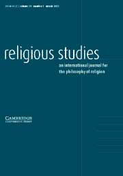 Religious Studies Volume 39 - Issue 1 -