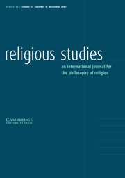 Religious Studies Volume 43 - Issue 4 -