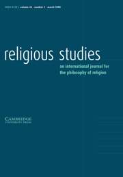 Religious Studies Volume 44 - Issue 1 -