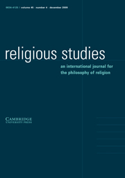 Religious Studies Volume 45 - Issue 4 -