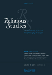 Religious Studies Volume 47 - Issue 3 -