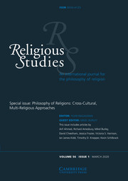 Religious Studies Volume 56 - Special Issue1 -  Philosophy of Religions: Cross-Cultural, Multi-Religious Approaches