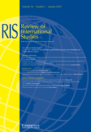 Review of International Studies Volume 36 - Issue 1 -