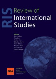 Review of International Studies Volume 50 - Issue 5 -