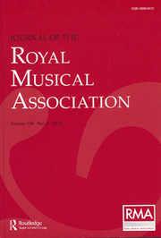 Journal of the Royal Musical Association  Volume 139 - Issue 2 -