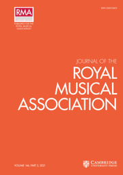 Journal of the Royal Musical Association  Volume 146 - Issue 2 -