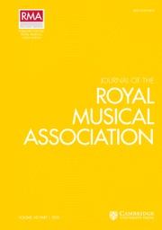 Journal of the Royal Musical Association  Volume 147 - Issue 1 -
