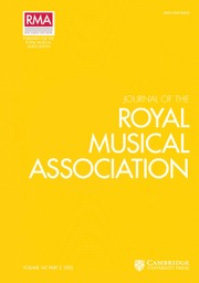 Journal of the Royal Musical Association  Volume 147 - Issue 2 -
