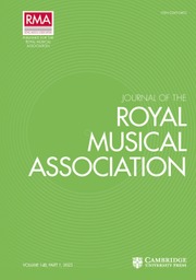 Journal of the Royal Musical Association  Volume 148 - Issue 1 -