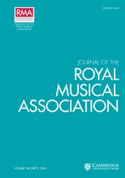 Journal of the Royal Musical Association  Volume 149 - Issue 2 -