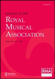 Journal of the Royal Musical Association  Volume 32 - Issue  -