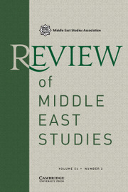 Review of Middle East Studies Volume 54 - Issue 2 -