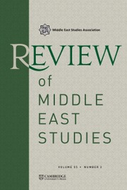 Review of Middle East Studies Volume 55 - Issue 2 -
