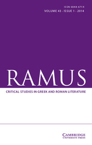 Ramus Volume 43 - Issue 1 -