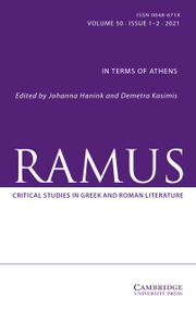 Ramus Volume 50 - Special Issue1-2 -  In Terms of Athens