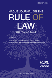 Hague Journal on the Rule of Law Volume 1 - Issue 2 -