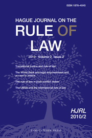 Hague Journal on the Rule of Law Volume 2 - Issue 2 -