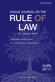 Hague Journal on the Rule of Law Volume 3 - Issue 1 -