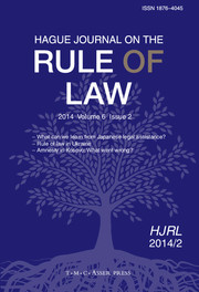 Hague Journal on the Rule of Law Volume 6 - Issue 2 -