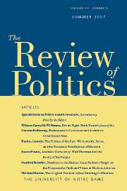 The Review of Politics Volume 69 - Issue 3 -