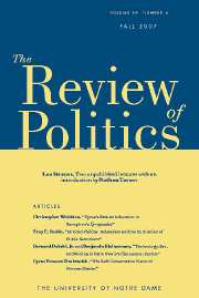The Review of Politics Volume 69 - Issue 4 -