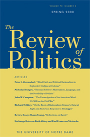 The Review of Politics Volume 70 - Issue 2 -