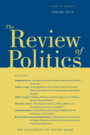 The Review of Politics Volume 72 - Issue 2 -
