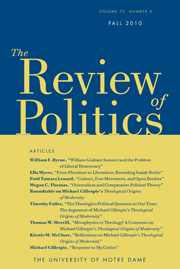 The Review of Politics Volume 72 - Issue 4 -